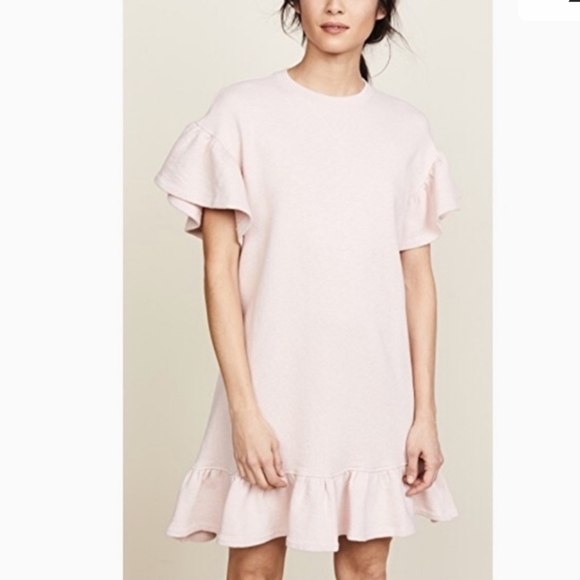 Ulla Johnson Dresses & Skirts - ULLA JOHNSON PINK TILLIE RUFFLE DRESS Size Small Sweatshirt Mini